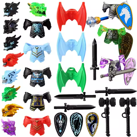 QQ04-7 Dragon Knights Heavy armor Bricks Assemble Building Blocks Action Figures accessories bricks 