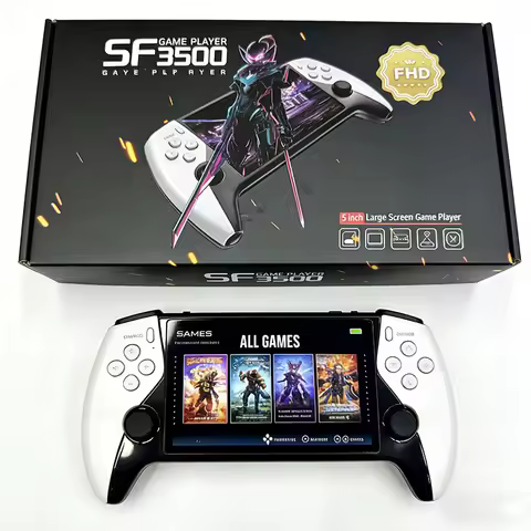 SF3500 5 Inch Handheld Game Console for PS1 GBA SNES MAME Retro Emulator FHD Portable Gaming Machine