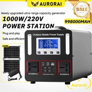 1000W 988000mAh Portable Power Station Portable Power Bank Solar Generator Camping Battery Power Sup