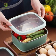 MXMUSTY1 Fresh-Keeping Box, Rectangular Leakproof Stainless Steel Lunchbox, Portable 820ml Sealed Vi