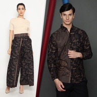 BAJU BATIK COUPLE Kemeja Kulot Instan Two Tone Ikan Hitam 724370