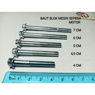 MESIN FO BOLT M6*40 - M6*70 MOTORCYCLE ENGINE BLOCK BOLT/