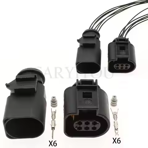 1 Set 6 Pin 1.5mm Auto Temp Sensor Plug Waterproof Electrical Wire Connector For Car Truck VW 3B0973