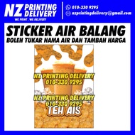 Sticker Air Balang Teh Ais