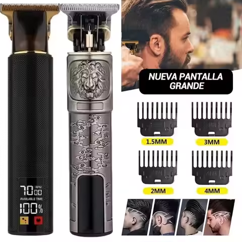 Vintage T9 Electric Hair Cutting Machine Professional Barber LCD Display HairTrimmer For Men Clipper