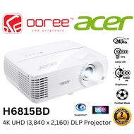 ACER H6815BD 4,000 ANSI LUMHENS 4K UHD (3,840 x 2,160) DLP PROJECTOR, CONTRAST RATIO: 10,000:1 & UP 