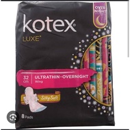 8pads Kotex Luxe Ultrathin Wing Night Sanitary Napkin
