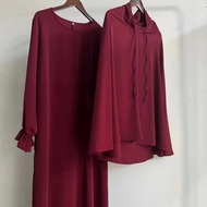 Muslim Woman Clothing Long Sleeve Outfit Abaya Set Jalabiyas Lady