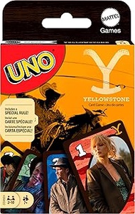 Mattel Games UNO Yellowstone Card Game for Kids, Adults & Family with Deck & Special Rule Inspired b
