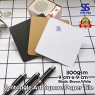Zentangle Square Tile/Triangular Zentangle Art Paper/9cmX9cm/10pcs/300gms