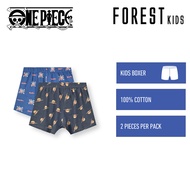 Forest Seluar Dalam Budak | Forest X One Piece Kids 100% Cotton Boxer Assorted Colours (2 Pcs) - NUJ