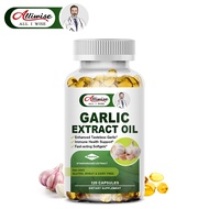 Alliwise Odorless Garlic Oil Capsules Antioxidants Supplement For Total Heart Health, Cholesterol and Immune Support