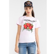 Ed Hardy Love Letter Print Cotton Casual Women's Shirt