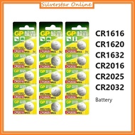 GP Lithium Button Cell Battery CR2032 CR2016 CR2025 Bateri Jam Tangan Car Key Remote Watch Coin Batt