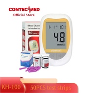 CONTEC Safe-Accu Blood Glucose monitor &amp; 50pcs Test Strips &amp; 50pcs Lancets Glucometer Kit Blood Sugar Test Monitoring Set