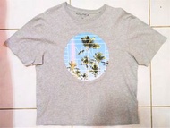 Nautica 淺灰T-shirt (sizeM) 短t 短袖 椰子樹 渡假 休閒