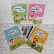 Sank Book Magic Book 1 set + pen &amp; refill Buku Latihan Menulis PAUD TK - arabic