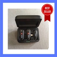 Mic Kamera Wireless Mik Suara Jernih Baterai Tahan Lama Awet Microphone Clip On Tanpa Kabel