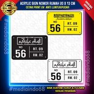 Mediaindo68-Custom Acrylic House Number | UV Print Acrylic House Number