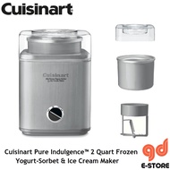 Cuisinart ICE30BCHK Pure Indulgence™ 2 Quart Frozen Yogurt-Sorbet & Ice Cream Maker ICE30 ICE30BC