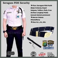 Hot Sale SERAGAM PDH SATPAM KUMPLIT, SERAGAM PDH PUTIH