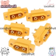 COCOFRUIT XT60E Female Plug, Plastic Mountable XT60E Connector,  FPV Racing Fixed Board AMASS Yellow