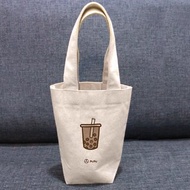 珍珠奶茶---台灣製棉麻布-文創柴犬-提袋-環保杯袋-蒼蠅星球