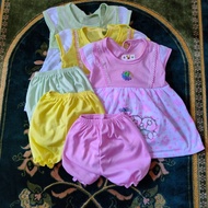 WHOLESALE [6 PCS] Baby girl clothes 0 to 6 months character Cheap baby suit/ Baby clothes/ baju baby