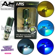 AMS Lampu LED Depan Motor Beat H6 Blueice Biru Kuning Putih / Lampu Utama LED Motor H6 AMS AC dan DC