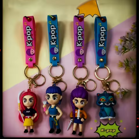 KPop Devil Hunter Peripheral Widget Rumi Mira Zoe PVC Keychain Backpack Decoration Widget Accessorie