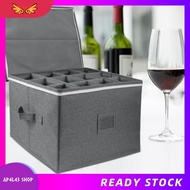 [ap4l43.] 1 PCS Wine Glass Storage Box  Goblet Storage Box 42.5x32x27cm Gray