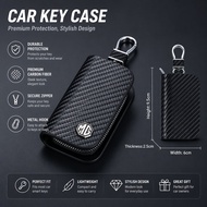Carbon Fiber Leather Universal Zipper Smart Remote Key Bag Pouch For MG 3 4 5 6 7 S5 ZS HS EV VS HEV