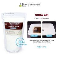 Caustic Soda 1 KG Anti-Clog Effective for Clogged Toilet Drains Caustic Soda Flakes NaOH