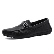 Tods shoes, men's casual small leather shoes, loafer shoes, one foot pedal black shoes men size 39-44 comfortable and breathable