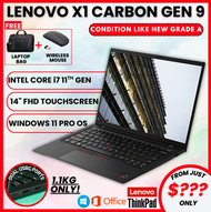 X1 Carbon Gen 9 Lenovo Thinkpad Touchscreen Intel i7 11th gen 16GB RAM 512GB SSD 14inch FHD Windows