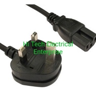 3 PIN UK (FUSE) TO C15 KETTLE COOKED POWER CHARGE CORD POWER CABLE 1.5M