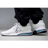 現貨 iShoes正品 New Balance 247系列 情侶鞋 全白 湖水綠 網布 休閒 白布鞋 MS247TW D