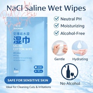 1Pcs Physiological Sea Salt Water Cleansing Pads Alcohol Free Tisu Basah NaCl 生理海盐清洁棉片