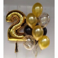 80CM GOLD Number Balloon Package Birthday Decoration/