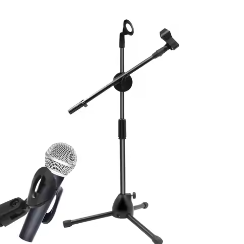 Microphone Holder Portable Mic Stand Microphone Stand Floor Boom Mic Stand Support Boom Gooseneck Mi
