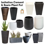 Plant Pot  Resin Plant Pot  Imitation cement Vase Ceramic Planter Flower Pot  for Indoor Outdoor