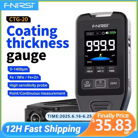 FNIRSI CTG-20 Car Paint Thickness Gauge Electroplate Metal & Putty Powder Coating Thickness Gauge fo