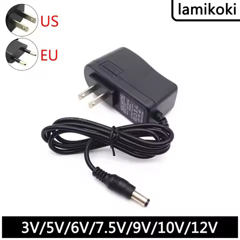 American Standard American Standard DC 3V 5V 6V 7.5V 9V 10V 12V 0.5A 1A 1.5A 2A Power Adapter Chargi