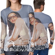 New Longsleeve T-SHIRT Aaliyah Baby Fullprint Polyester Jersey T-SHIRT | Size SML XL XXL 3XL | PO 3 