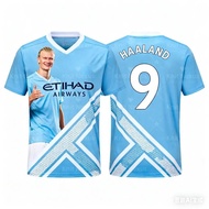 Haaland's No. 9 Football Jersey 3d Printing Summer Sports Leisure Dry Quickly Men's Jersey Adult Kid