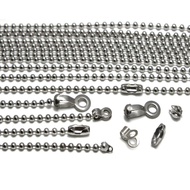 MT 1.5 2.4 10 mm Stainless Steel Ball Bead Chains Connector Bulk C