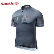 Santic ผู้ชายเสื้อเจอร์ซีย์นักปั่นฤดูร้อนบางเสื้อผ้าจักรยานระบายอากาศ MTB สวมใส่กลางแจ้งจักรยานเสื้อ
