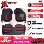 BLUECAT® 5D Karpet 5D Kereta Toyota Vios (2013~2018) 5D Carpet Car Floor Mats Vios New 2020 1.5 GRS 