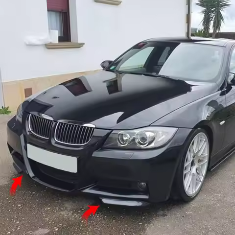 2X Car Front Bumper Lip Side Splitter Spo iler Kit Fog Lamp Cover For BMW 3 Series E90 E91 M-Tech 32