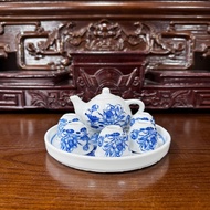 Lotus Pattern Worship Tea Set Set of 3 Cups, Set of 5 Cups